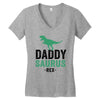 Daddysaurus Women's V-Neck T-Shirt
