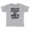 Surely Not Everybody Was Kung Fu Fighting Toddler T-shirt