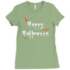 happy halloween Ladies Fitted T-Shirt