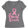 breast cancer pink ribbon Women's Triblend Scoop T-shirt