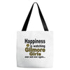 happiness is watching gilmore girls Tote Bags