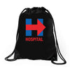 hillary hospital Drawstring Bags