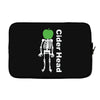 ciderhead cider drinking skeleton and apple Laptop sleeve