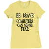 computer fear Ladies Fitted T-Shirt