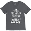 You Cant Scare Me I am Biker Pop Pop V-Neck Tee