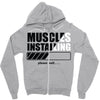muscles installing Zipper Hoodie