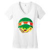 pizza turtle Women's V-Neck T-Shirt