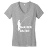 aster baiter mens rude fishing Women's V-Neck T-Shirt