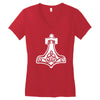 thors hammerretro viking norse fashion cool Women's V-Neck T-Shirt