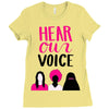 Women's March Hear Our Voice Ladies Fitted T-Shirt