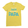 Only the Best Dads get Promoted to Papa Ladies Fitted T-Shirt