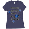 IT'S NOT DRINKING ALONE IF THE DOG IS HOME! Ladies Fitted T-Shirt