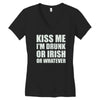 kiss me i'm drunk or irish Women's V-Neck T-Shirt