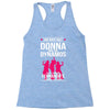 Donna And Dynamos White Letter Racerback Tank