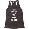 i asked god for a super hero he sent me my father Racerback Tank
