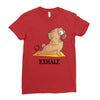 yoga pug exhale Ladies Fitted T-Shirt