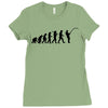 evolution of a fisherman angler mens fishing t shirt Ladies Fitted T-Shirt