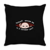 October Peeking Out Asian Baby Boy Throw Pillow