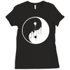 dripping ying yang Ladies Fitted T-Shirt