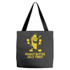 peanut butter jelly time banana Tote Bags
