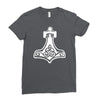 thors hammerretro viking norse fashion cool Ladies Fitted T-Shirt