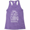 the lake is calling Racerback Tank