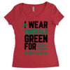 i wear emerald green for liver cancer awareness Women's Triblend Scoop T-shirt