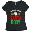 working on my santa body Women's Triblend Scoop T-shirt