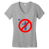 no selfie sticks girls Women's V-Neck T-Shirt