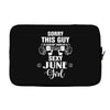 sorry this guy is already taken by a super sexy  june girl Laptop cover
