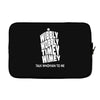 wibbly wobbly timey wimey talk whovian to me Laptop sleeve
