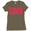 all you need is love Ladies Fitted T-Shirt
