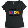 protect kids not guns Women's Triblend Scoop T-shirt