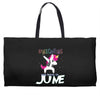 unicorns are born in june Weekender Totes