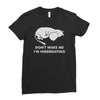 retro hippohibernating Ladies Fitted T-Shirt
