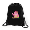 mrs yetti and her poops Drawstring Bags