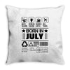 Born In July Throw Pillow