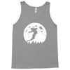 skiier moon moonlight silhouett Tank Top