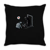 cat ats new gift Throw Pillow