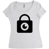 padlock eye Women's Triblend Scoop T-shirt