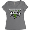 five logo Women's Triblend Scoop T-shirt