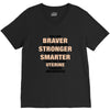 Braver Stronger Smarter Uterine Cancer Awareness V-Neck Tee