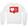 no love notification Crewneck Sweatshirt