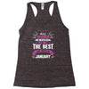 All Women Created Equal But The Best Born In January Racerback Tank