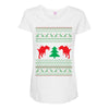 ugly sweater dinosour Maternity Scoop Neck T-shirt