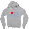 i heart my creepy uncle Zipper Hoodie