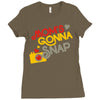 mom's gonna snap Ladies Fitted T-Shirt