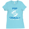 Pop is my Name Fishing Is My Game Ladies Fitted T-Shirt