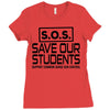 S.O.S. Save Our Students Ladies Fitted T-Shirt
