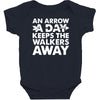 an arrow a day zombie dary Baby Bodysuit